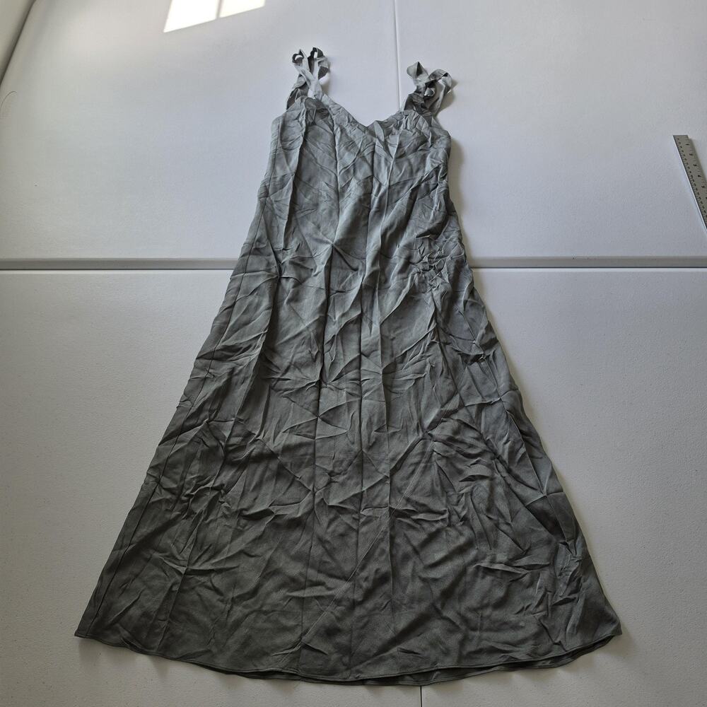 Jigsaw Dress Womens 2 Green 100% Viscose Sweetheart Slip Maxi Strappy Lined